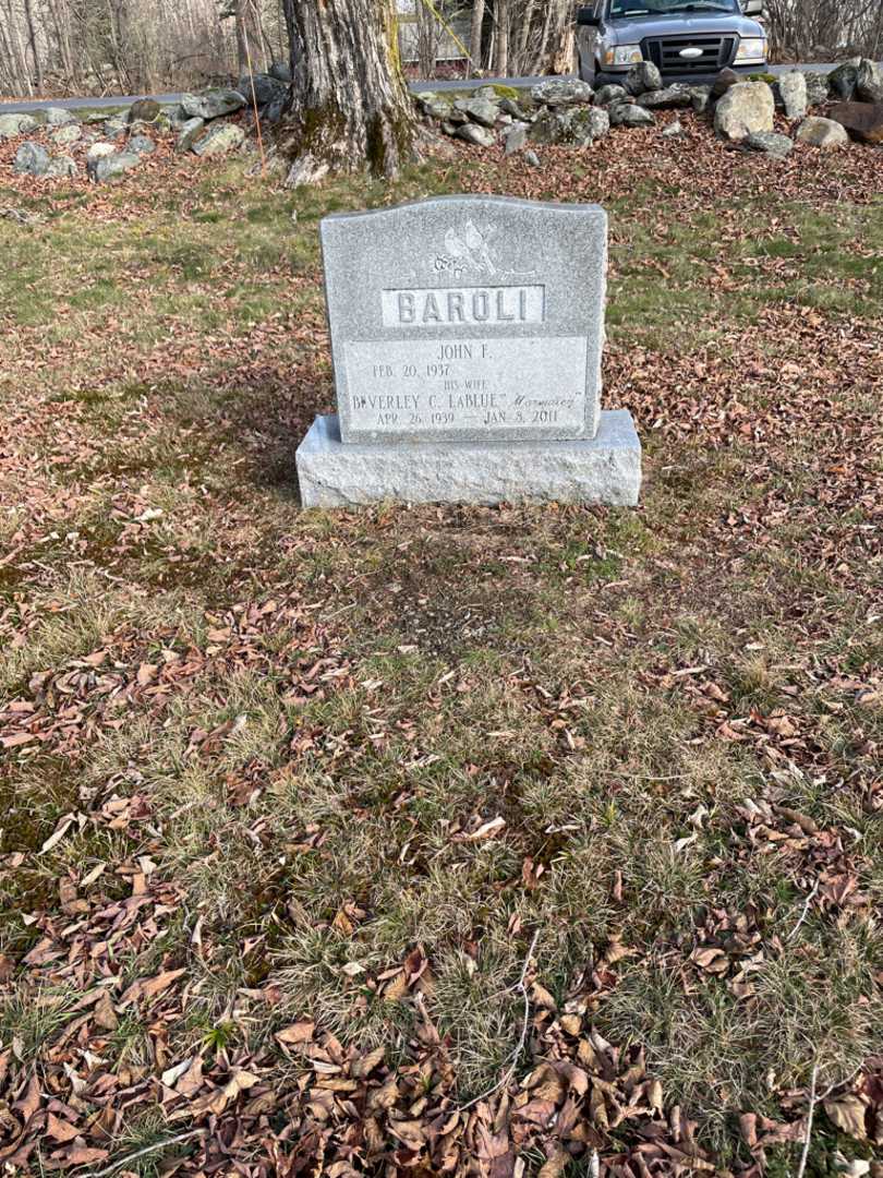 Beverley C. LaBlue "Marmaley" Baroli's grave. Photo 2