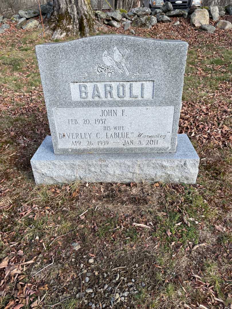 Beverley C. LaBlue "Marmaley" Baroli's grave. Photo 1